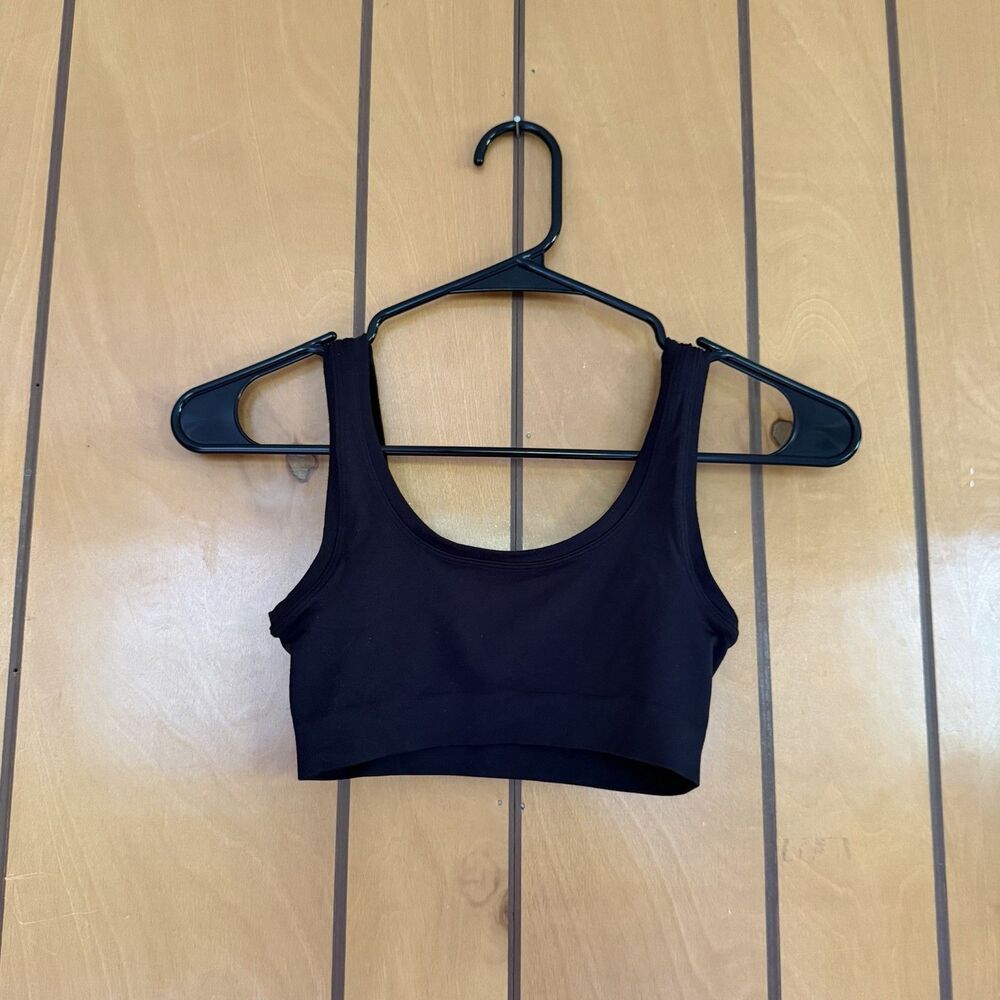 Hanro Touch Feeling Cropped-Top Bra In Black Size Small MSRP $120 - Picture 4 of 7